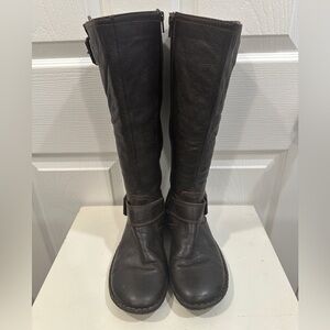 b.ø.c Boots Knee High Brown Leather Riding Boot size 7.5 EUC